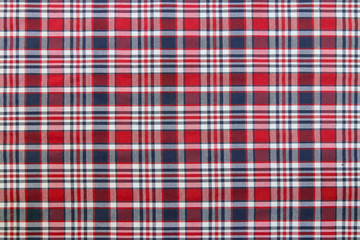 Plaid Patterns in Red, Dark Navy Blue, and White.