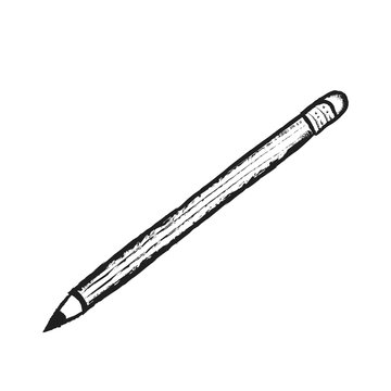 doodle wooden pencil