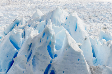 Fototapeta na wymiar Detail of Perito Moreno glacier in Los Glaciares National Park, Argentina