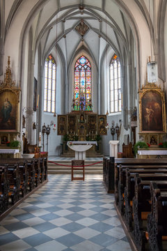 
Chiesa Di S. Andrea , Pfarrkirche St. Andreas , Chiusa , Klausen, Valle Isarco , Bolzano , Trentino Alto Adige , Italia