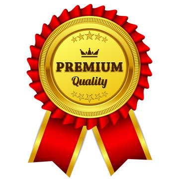 Premium Quality Red Seal Vector Icon