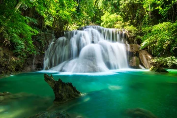 Foto op Plexiglas Huay Mae Khamin-waterval in tropische fprest, Thailand © totojang1977