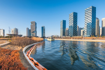 Fototapeta premium Central Park in Songdo International Business District , Incheon