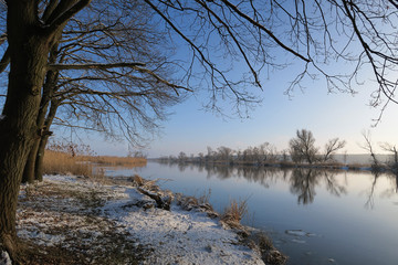 Winter landscape at Havel River.