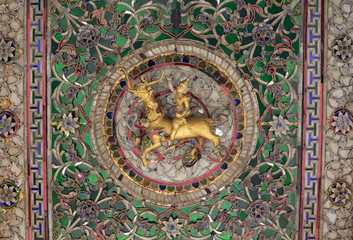 Carving detail of Wat Phra Kaew Don Tao at Lampang