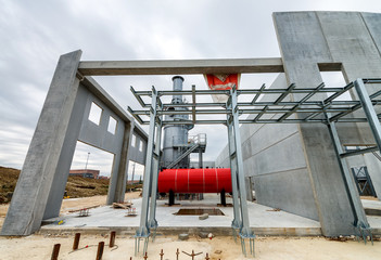 Chemical construction site with rotary kiln