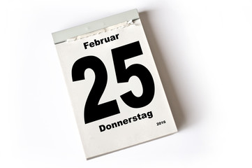 25. Februar 2016
