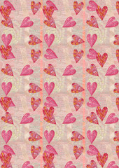 Heart, greeting card. Colorful watercolor can be used for wallpaper, pattern fills, web page background, surface textures, textiles, cards, postcards