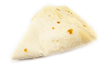 Large thin pita bread, isolated
