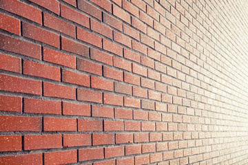 Obraz premium Background with perspective of red brick wall
