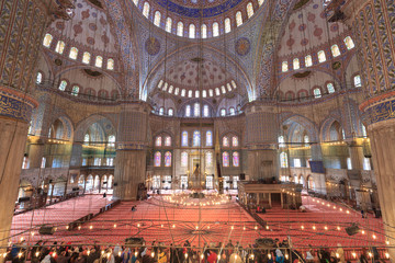 Inside blue mosque