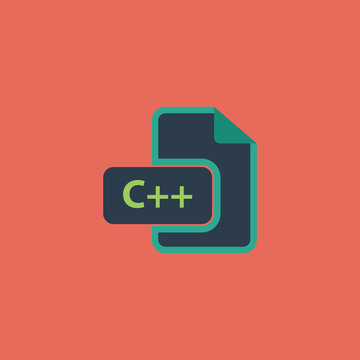 C development file format flat icon