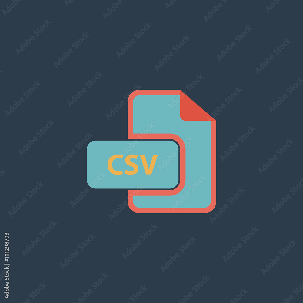 Poster csv extension text file type icon