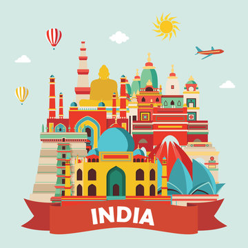 India. Vector illustration