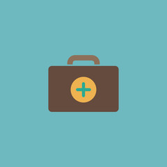 Medical box, modern flat icon