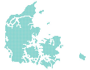 Naklejka premium Dänemark in Punkten - Türkis