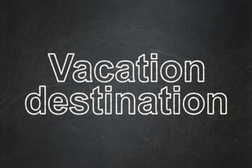 Obraz premium Vacation concept: Vacation Destination on chalkboard background