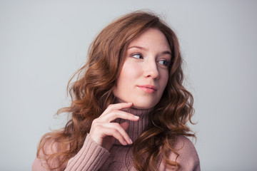 Portrait of a beautiful woman looking away