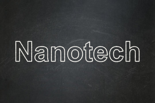Science concept: Nanotech on chalkboard background
