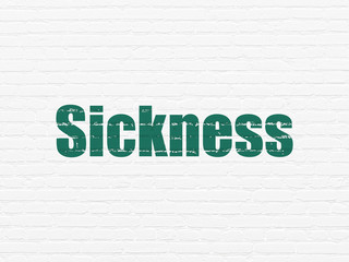 Medicine concept: Sickness on wall background