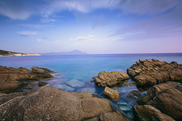 Fototapeta na wymiar Seaside in Greece, Halkidiki, Sarti, Sykia - Europe 