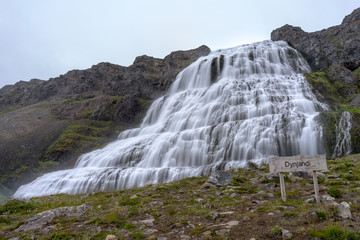 Fototapeta premium Scenic view of famous Dynjandi waterfall. Wesfjord, Iceland.