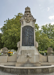 Obraz premium Religious monument near St. Michael Basilica at Mondsee, Austria.