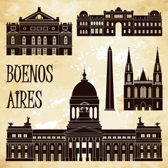 Buenos Aires detailed silhouette. Vector illustration