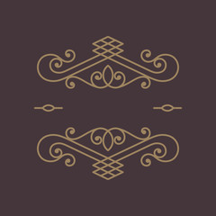 Vector vintage flourish frame.