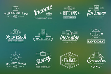 Set of Vector Finance Elements and Money Business as Illustration can be used as Logo or Icon in premium quality