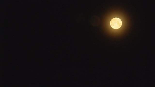 Full round moon on a clear night sky (right)
