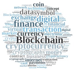 Fototapeta premium Words cloud with Blockchain.