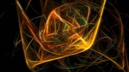 Colorful curly energy effect