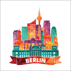 Berlin. Vector illustration - obrazy, fototapety, plakaty