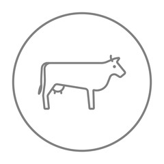 Cow line icon.