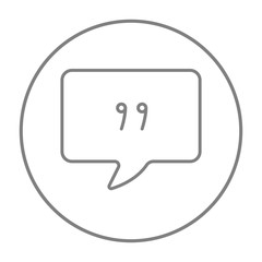 Speech square line icon.