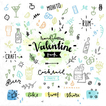 Party hard Valentines day vector graphics