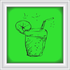 Simple doodle of a cool drink