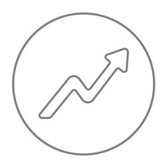 Arrow upward line icon