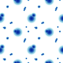 Scientific seamless pattern with blue molecules