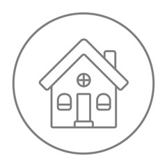 Detached house line icon.