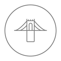 Bridge line icon.