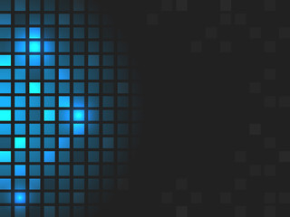 Abstract vector blue mosaic shiny background.