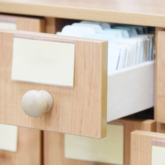 The image of a library catalog