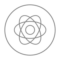 Atom line icon.