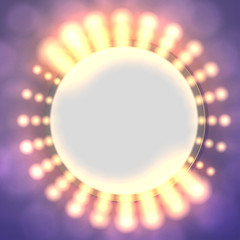 Abstract circle light banner. 