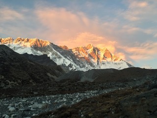mt. Lhotse south face, himalayas, nepal