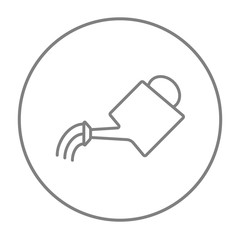 Watering can line icon.