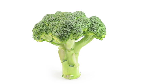 Broccoli sicilian rotate on white background
