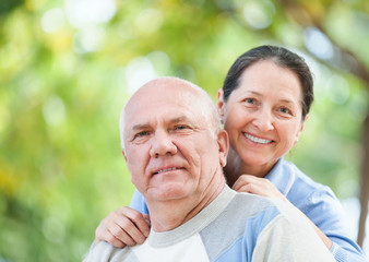 Mature couple in park